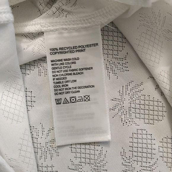 Tommy Bahama Island Active Women's XL White Pineapple Print Polo Shirt - NWT - Picture 9 of 13